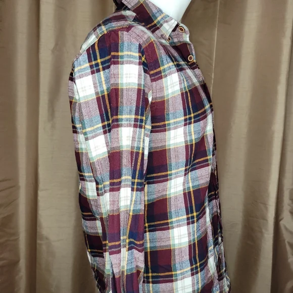 Orginal Weatherproof Vintage Men's Long Sleeve Flannel- Size: Large- Red / White - Picture 6 of 9